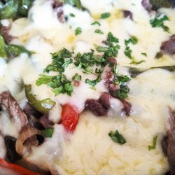 Alambre de res en la sartén